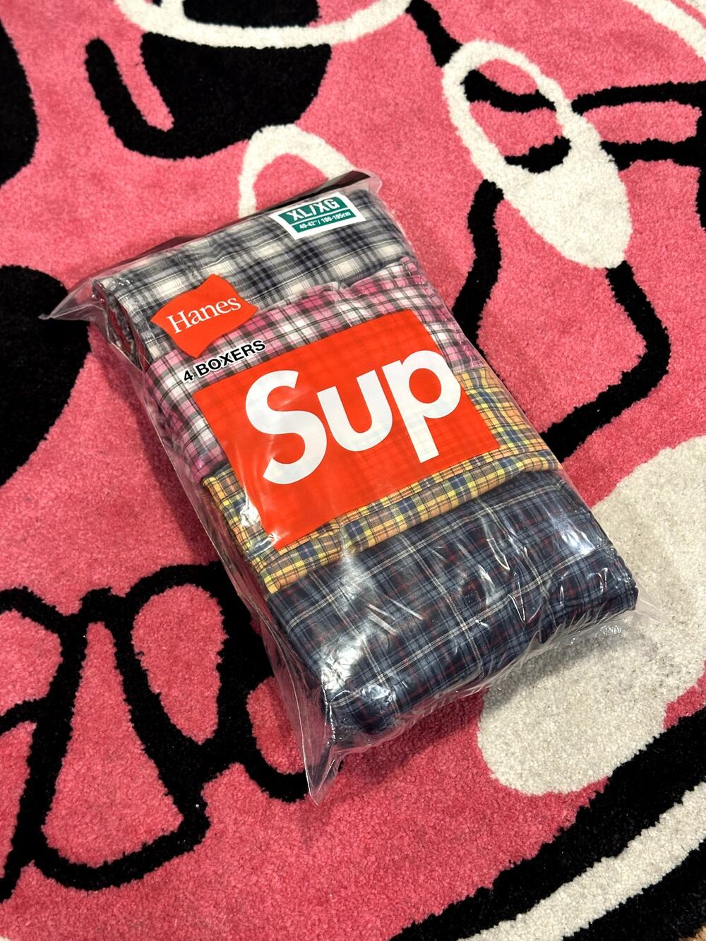 Supreme x Hanes Plaid Boxers (4 Pack) XL/XG